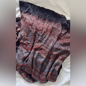 Brand New Nalli model silk ajrakh print Indian Pakistani festive saree